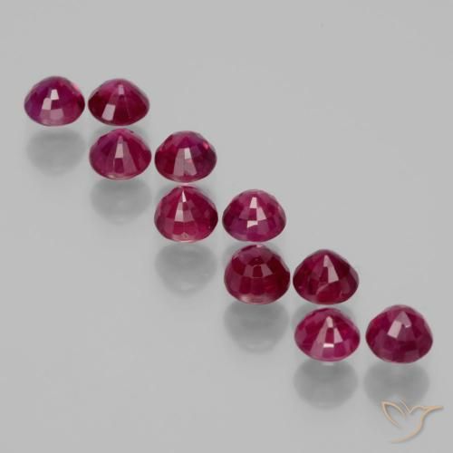 3.09 ct natürliche Rosaig-rot Rubin-Edelsteine, Runden, VS-SI