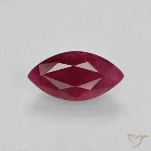 0.98ct Natürlicher dunkelrot Rubin, Marquise, VS-SI