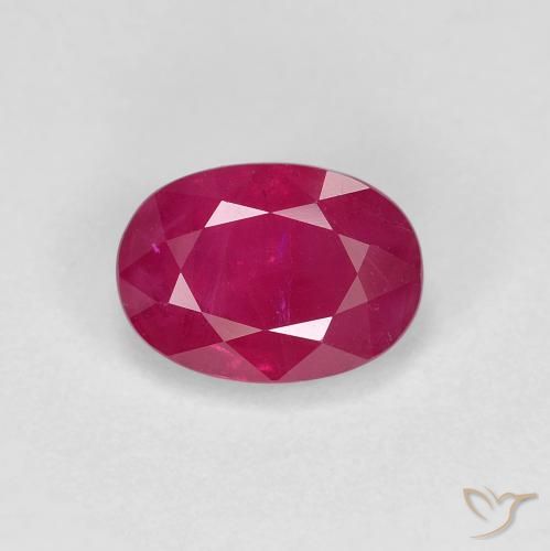 1.23ct Natürlicher Rosaig-rot Rubin, Oval, VS-SI