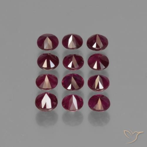 2.64 ct natürliche Tiefes Purpurrot Rubin-Edelsteine, Runden, VS-SI