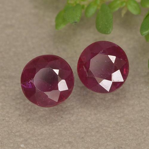 1,08 ct natürliche Weinrot Rubin-Edelsteine, Rund Schliff, VS-SI