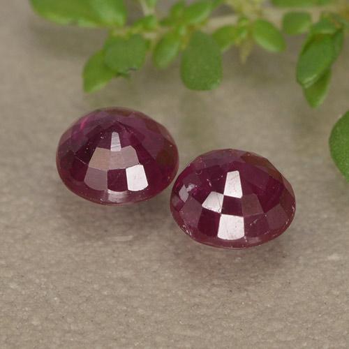 1,08 ct natürliche Weinrot Rubin-Edelsteine, Rund Schliff, VS-SI
