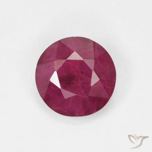 0.82ct Natürlicher tiefrot Rubin, Runden, VS-SI