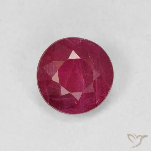 0.79ct Natürlicher Tiefrot Rubin, Runden, VS-SI