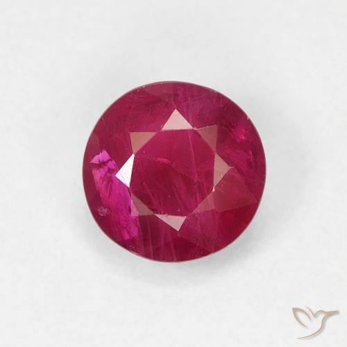0.76ct Natürlicher dunkelrot Rubin, Runden, VS-SI