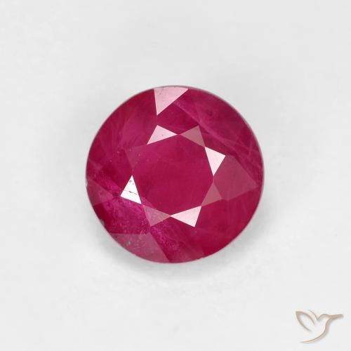 0.79ct Natürlicher rötlich-rosa Rubin, Runden, VS-SI