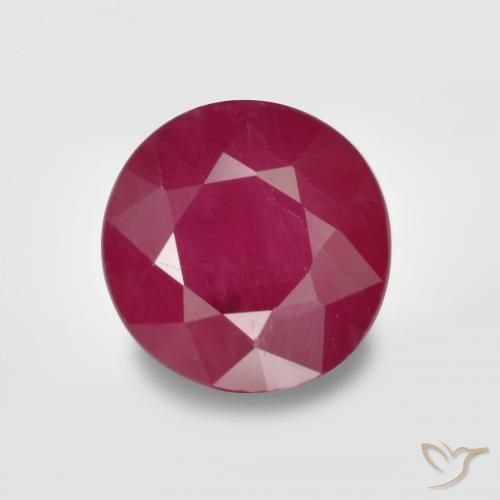 0.97ct Natürlicher Rosaig-rot Rubin, Runden, VS-SI