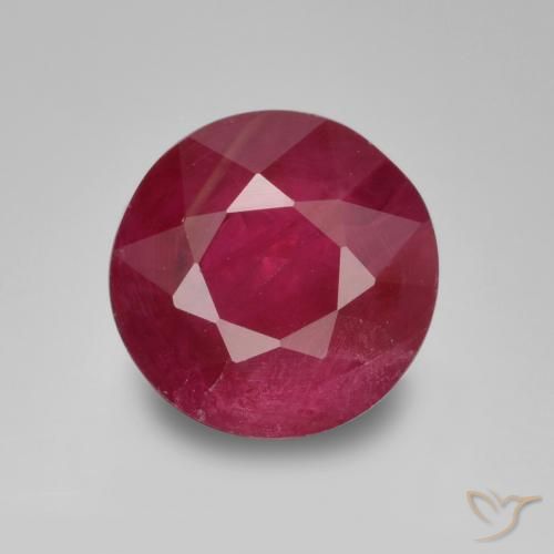 0.94ct Natürlicher Mittelrot Rubin, Runden, VS-SI