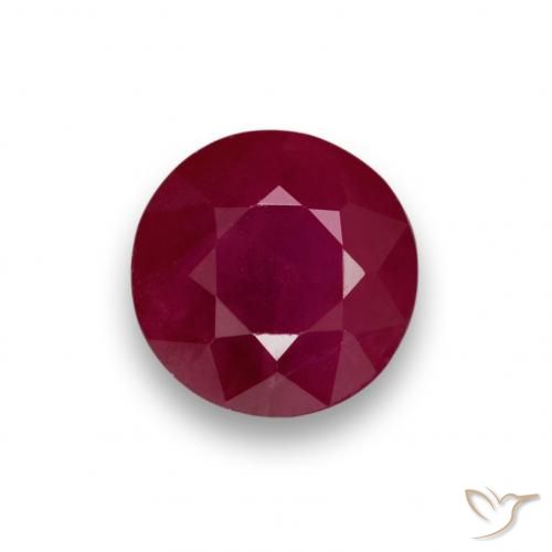 0.98ct Natürlicher Mittelrot Rubin, Runden, VS-SI