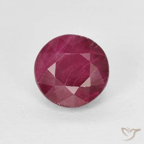 1.02ct Natürlicher dunkelrot Rubin, Runden, VS-SI