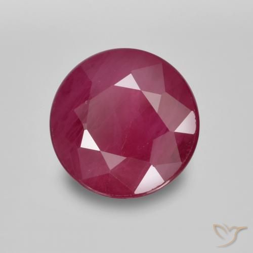 0.88ct Natürlicher Mittelrot Rubin, Runden, VS-SI