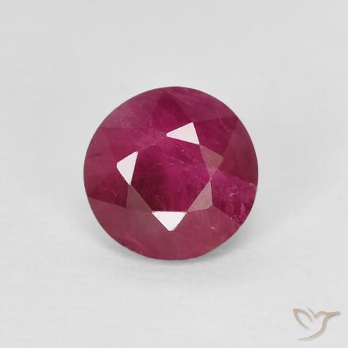 0.83ct Natürlicher Rosaig-rot Rubin, Runden, VS-SI
