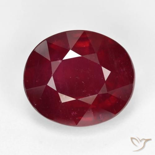 9.58ct Natürlicher dunkelrot Rubin, Oval, VS-SI