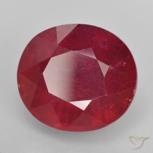 9,17 ctw natürlicher Mittelrot Rubin, Oval, VS-SI