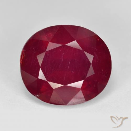 13.50ct Natürlicher tiefrot Rubin, Oval, VS-SI