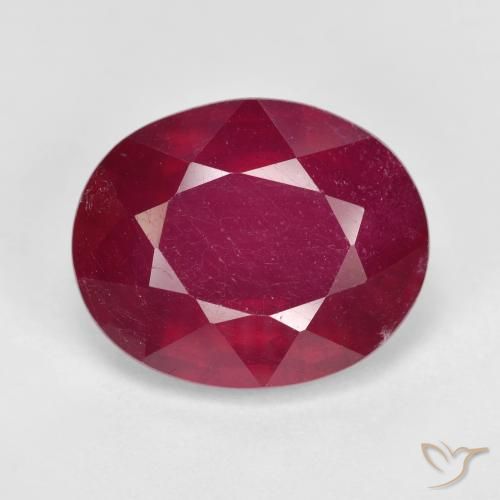 12.82ct Natürlicher tiefrot Rubin, Oval, VS-SI