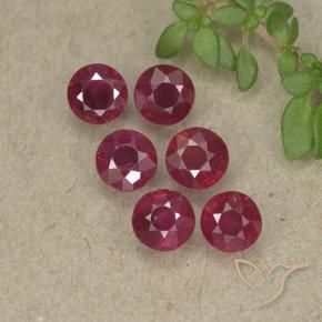 1.55 ct natürliche Weinrot Rubin-Edelsteine, Runden, VS-SI