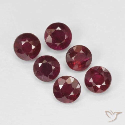 1.80 ct natürliche Mittelrot Rubin-Edelsteine, Runden, VS-SI