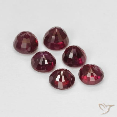 1.80 ct natürliche Mittelrot Rubin-Edelsteine, Runden, VS-SI