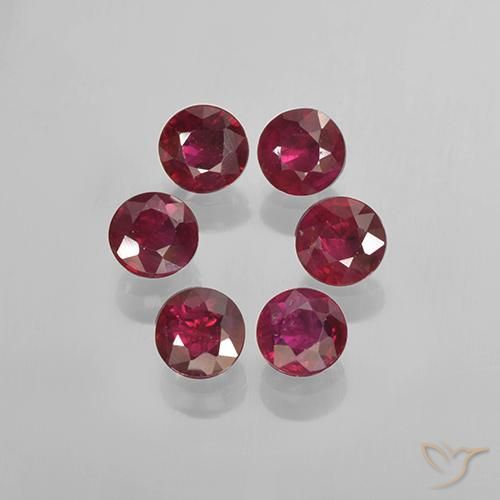 1.40 ct natürliche Mittelrot Rubin-Edelsteine, Runden, VS-SI
