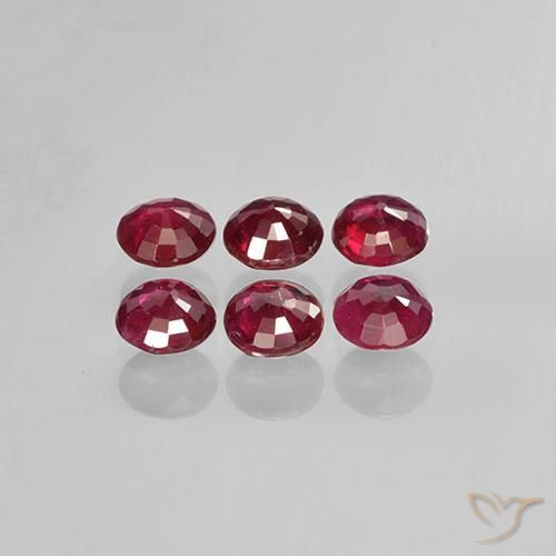 1.40 ct natürliche Mittelrot Rubin-Edelsteine, Runden, VS-SI