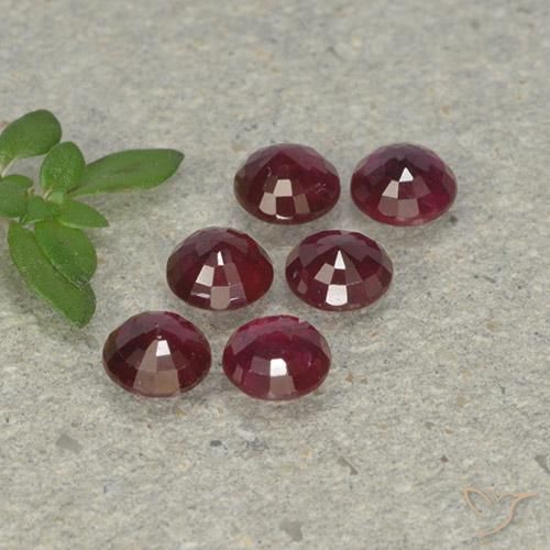 1.38 ct natürliche Weinrot Rubin-Edelsteine, Runden, VS-SI