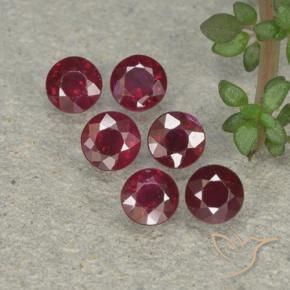 1.50 ct natürliche Hellrot Rubin-Edelsteine, Runden, VS-SI
