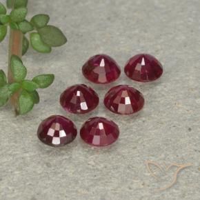 1.50 ct natürliche Hellrot Rubin-Edelsteine, Runden, VS-SI