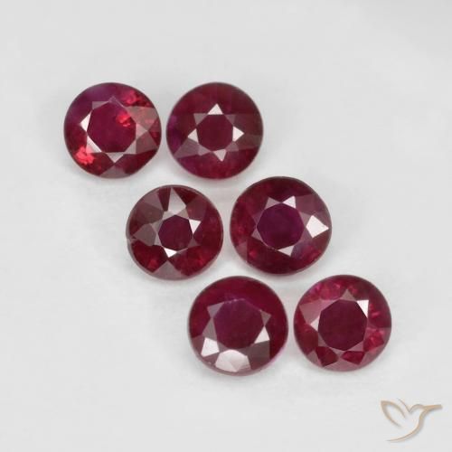 1.33 ct natürliche Mittelrot Rubin-Edelsteine, Runden, VS-SI