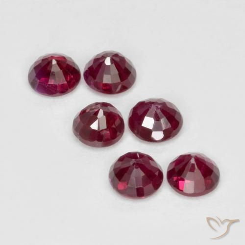 1.33 ct natürliche Mittelrot Rubin-Edelsteine, Runden, VS-SI