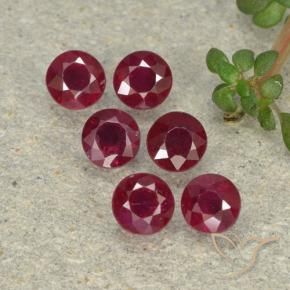 1.56 ct natürliche Weinrot Rubin-Edelsteine, Runden, VS-SI