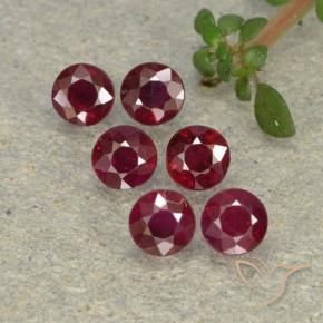 1.52 ct natürliche Mittelrot Rubin-Edelsteine, Runden, VS-SI