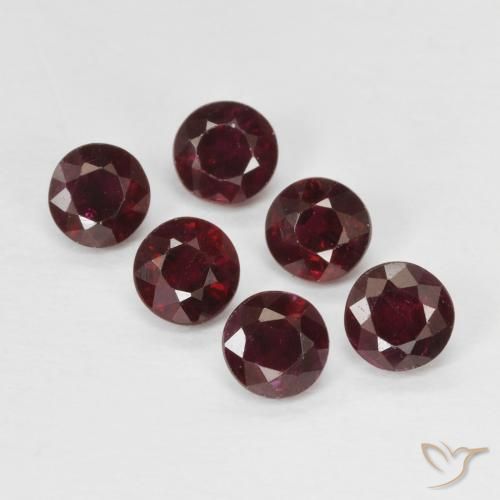 1,51 ct natürliche Weinrot Rubin-Edelsteine, Rund Schliff, VS-SI