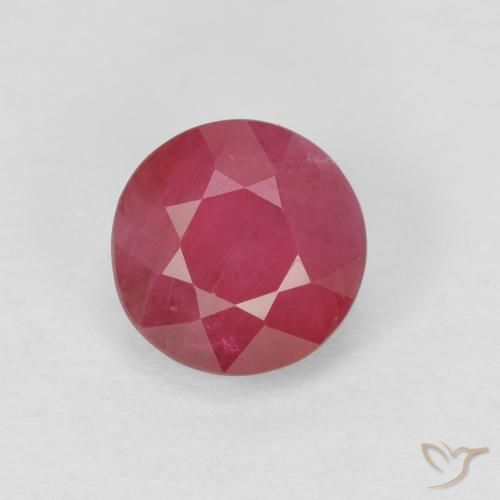 1.09ct Natürlicher rötlich-rosa Rubin, Runden, VS-SI