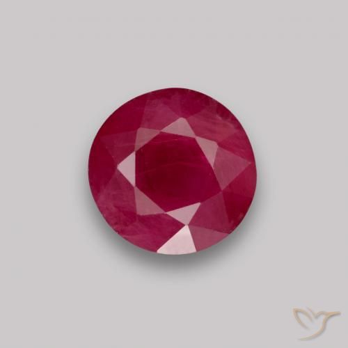 0.94ct Natürlicher tiefrot Rubin, Runden, VS-SI