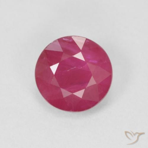 0.84ct Natürlicher Rosaig-rot Rubin, Runden, VS-SI