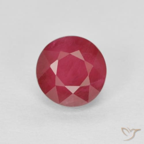 0.96ct Natürlicher Tiefrot Rubin, Runden, VS-SI