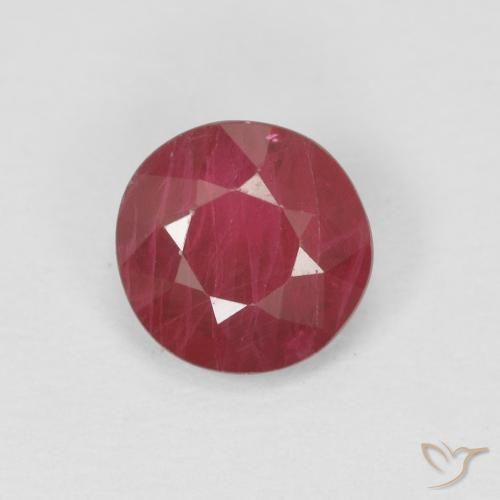 0.87ct Natürlicher Mittelrot Rubin, Runden, VS-SI