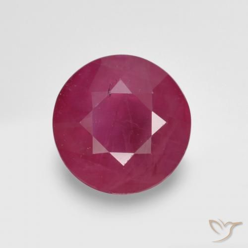 1.12ct Natürlicher Mittelrot Rubin, Runden, VS-SI