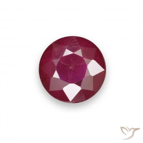0.97ct Natürlicher tiefrot Rubin, Runden, VS-SI
