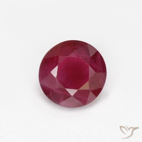 0.99ct Natürlicher Marmelade Rot Rubin, Runden, VS-SI