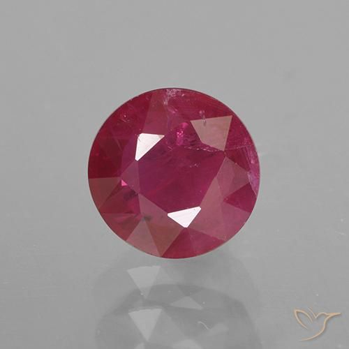 0.98ct Natürlicher Rosaig-rot Rubin, Runden, VS-SI