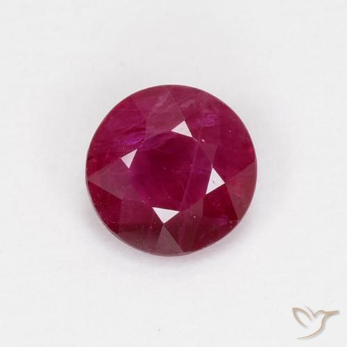 0.72ct Natürlicher Mittelrot Rubin, Runden, VS-SI