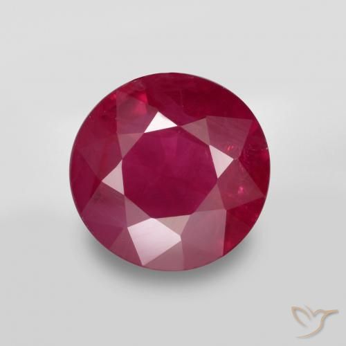 0.92ct Natürlicher tiefrot Rubin, Runden, VS-SI