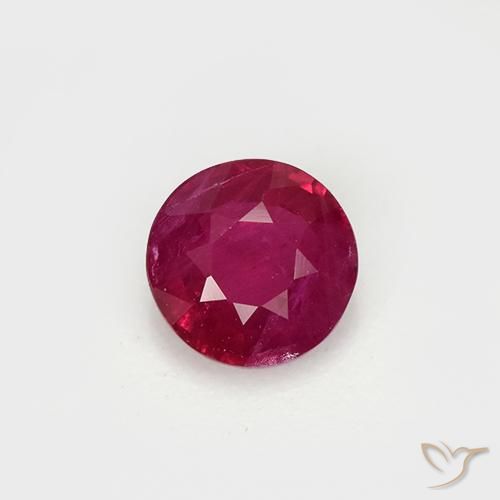 0.64ct Natürlicher Mittelrot Rubin, Runden, VS-SI