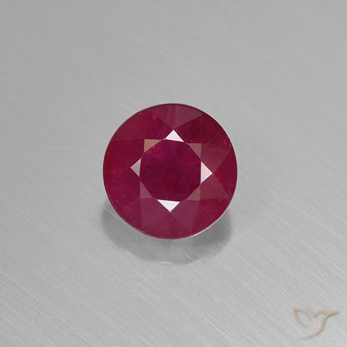 0.95ct Natürlicher Rosaig-rot Rubin, Runden, VS-SI