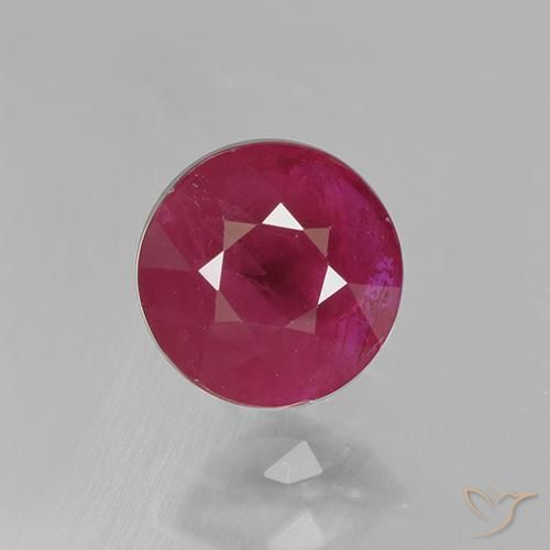 0.96ct Natürlicher Mittelrot Rubin, Runden, VS-SI