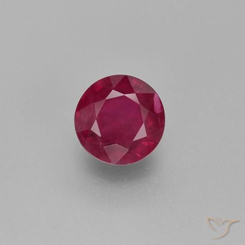 0.82ct Natürlicher Rosaig-rot Rubin, Runden, VS-SI