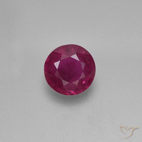0.73ct Natürlicher tiefrot Rubin, Runden, VS-SI