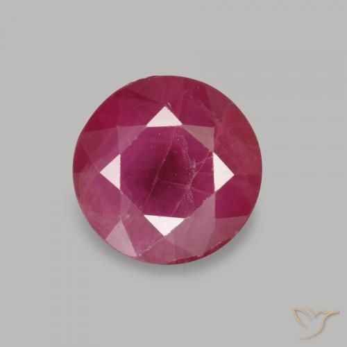 1.10ct Natürlicher Mittelrot Rubin, Runden, VS-SI